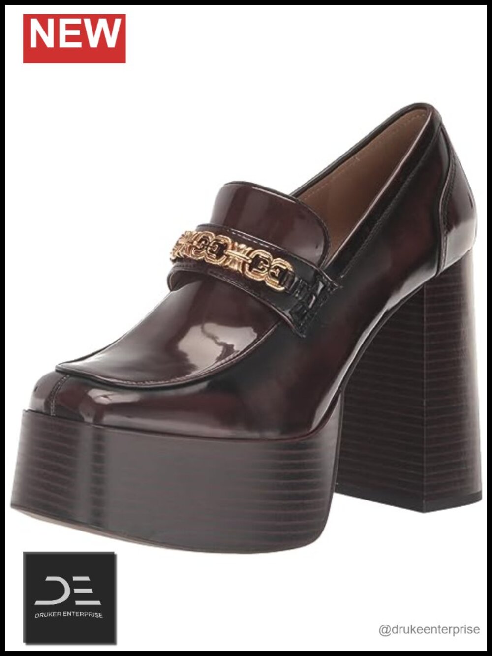Sam Edelman Women's Rowe Platform Loafer Pumps, Block Heel, Slip-On, Denim